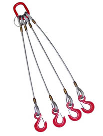 ลวดสลิง4ขา พร้อมตะขอ